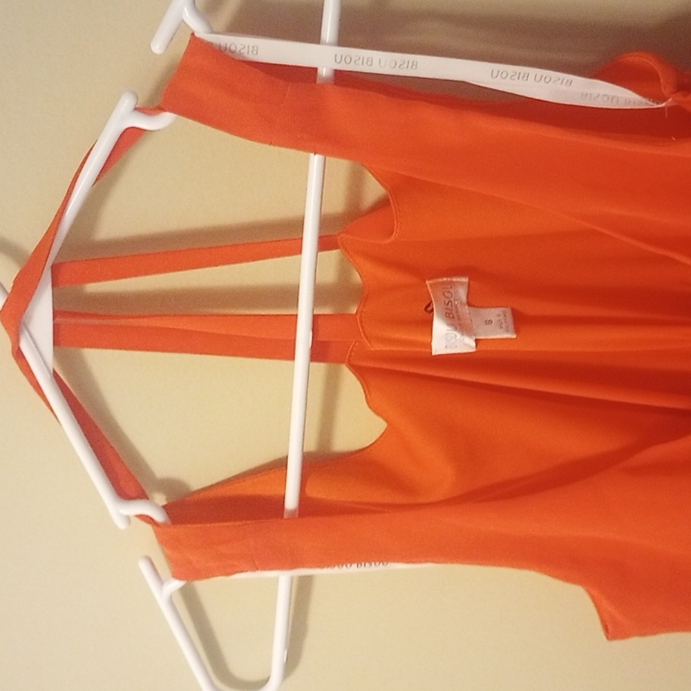 NWT-Bisou bisou bright tangerine maxi dress size 8